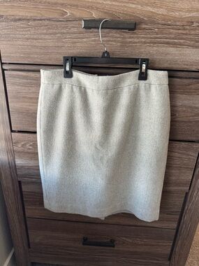 J crew grey wool skirt